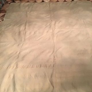 Early American Rare Vintage Antique Hand - Woven 2 Piece Wool Blanket Off White