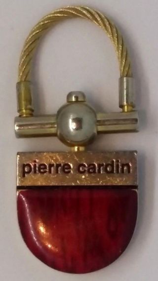 Rare Vintage Keychain - Pierre Cardin - Antique Metal Key Ring Porte - Clés