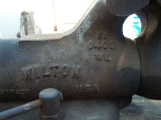 Old USA Blacksmith Shop Tool 8400 WE Wilton Bullet Vise 4 