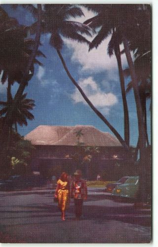 " Old Waikiki " Halekulani Hotel & Bungalows Postcard - Hawaii