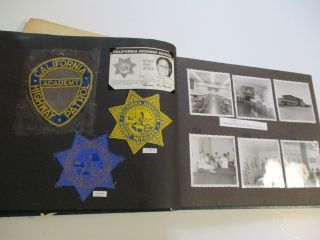 Vintage Historic Album Photographs Chp Cop Police Officer California Motocycles