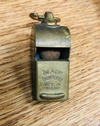 Vintage " The Acme Thunderer " Police Whistle Brass Made In England