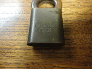 Vintage U.  S Brass Padlock Corbin Cabinet Lock Co.  World War 2 Rare Antique
