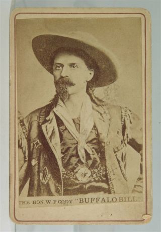 C1880 William F Buffalo Bill Cody / Buffalo Bills Wild West Cdv Photograph Photo