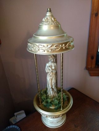 Vintage Hanging Mineral Oil Rain Lamp 30 " Nude Greek Goddess