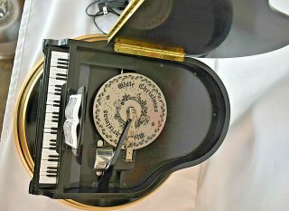MR CHRISTMAS Symphonique Grand Piano Metal Disc Playing Music Box w/ 10 Discs 4