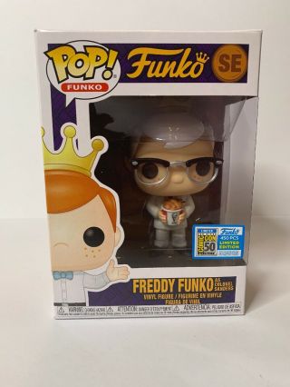 Funko Pop Freddy As Colonel Sanders Kfc 2019 Sdcc Le450 Fundays N/mint Box Whpp