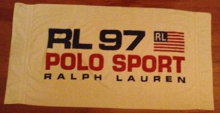 Vintage Ralph Lauren Rl 97 Polo Sport Beach Towel Rl Flag Red White Blue