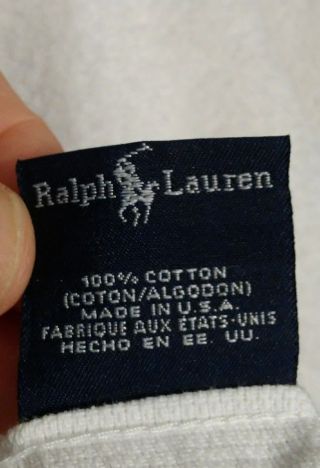 Vintage Ralph Lauren RL 97 Polo Sport Beach Towel RL Flag Red White Blue 2