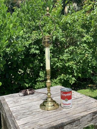 Virginia Metalcrafters Brass Candlestick Lamp