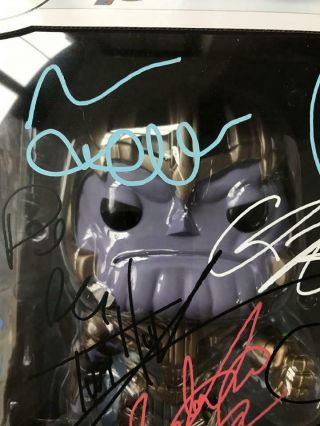 FULL Cast Signed (x27) 10 - Inch Funko POP (Thanos,  Avengers Endgame) 460 5