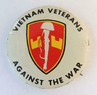 Vietnam Veterans Against The War Anti - War Peace Cause Protest Pinback Button