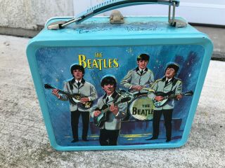 Vintage 1965 Beatles Lunch Box Lunchbox and Thermos 2