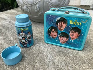 Vintage 1965 Beatles Lunch Box Lunchbox and Thermos 5