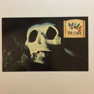 Grinning Skull Section Six Flags Over Texas Unposted Postcard Fortworth