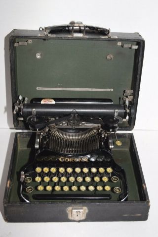 Vintage 1923 Corona 3 - Bank Folding Typewriter - 100 Serviced