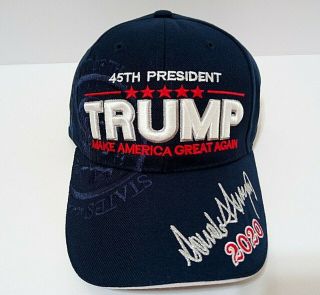 Maga President Donald Trump 2020 Make America Great Again Hat Navy Blue Cap