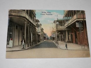 Colon Panama - Old Postcard - Bottle Alley
