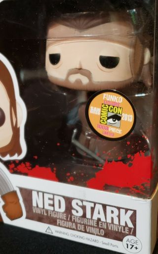 Game of Thrones FUNKO Pop NED STARK 02 (HEADLESS) SDCC 2013 Exclusive w/ Case 2