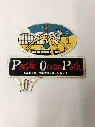 Pacific Ocean Park Pop Theme Park Santa Monica Ca License Plate Topper