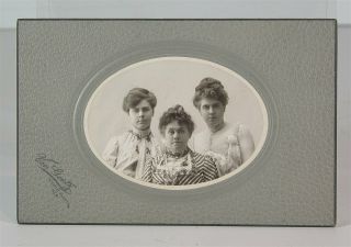 1903 Buffalo Bill Cody Family Cabinet Card Photograph Of Wife Louisa & Daughters