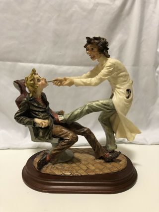 Dentist A Santini For Capodimonte Figurine Made In Italy Sculpture Statue Ortho