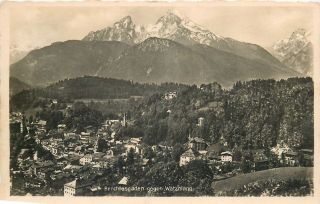Germany Berchtesgaden Panorama Watzmann Mountain 1939 Postcard