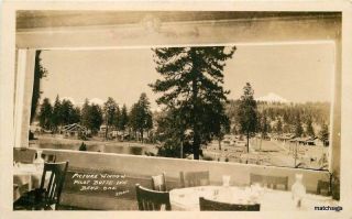 1930s Picture Window Pilot Butte Inn Bend Oregon Interior Rppc Real Photo 1046