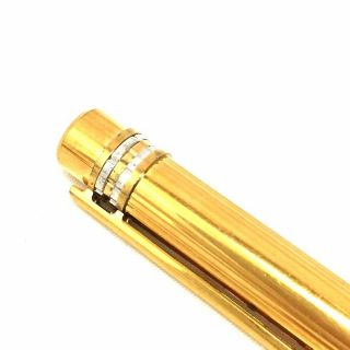 100 Authentic Cartier Fountain Pen Gold Tone / eGAH 5