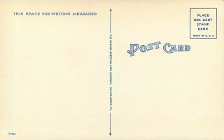 Linen Postcard; Art Deco Bldg.  Loyal Order of Moose,  Williamsport PA Fraternal 2