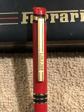 Vintage Ferrari Formula By Cartier 2 Pen And Box With Papers 8