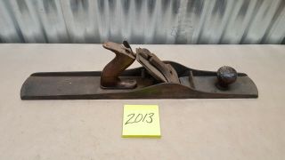 Antique Stanley Bailey No.  7 Wood Plane Smooth Bottom Vintage 3 Pat.  Dates