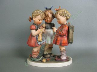 Vintage Goebel Hummel Figurine School Girls 177/1 7.  25 " Tall Tmk - 5 No Crazing Nr