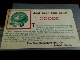 Pc Departure Bell Co.  Bristol Ct Conn 1898