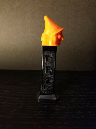 Vintage Witch A Orange/Black PEZ Dispenser No Feet 2.  6 Halloween Loose Head 2