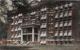 Ohio Postcard Newark Licking County 1907 Sherwood Hotel Rppc Real Photo