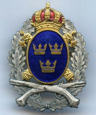 Sweden Obsolete Police Pistol Shooting 2 Cl Badge Grade