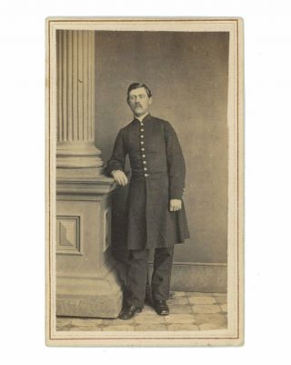Civil War Cdv Of Union Infantryman - Semsey & Co. ,  York Backmark