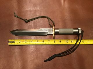 Randall Made Knife Knives,  Model 18 Survival Knife W/ Brown Sheath 7.  5” Compass