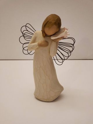 Willow Tree Thinking Of You Angel Seashell Figurine By Susan Lordi Demdaco 26131