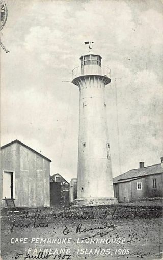 Falklands Isl.  - Cape Pembroke Lighthouse 1905 - Publ.  Unknown.