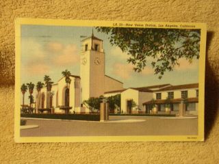 Vintage Postcard Union Station,  Los Angeles,  California