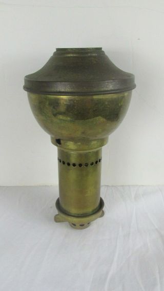 RARE Antique HITCHCOCK Clockwork Mechanical Kerosene Oil Lamp 1800 ' s patent 3