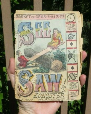 See Saw Popular Publishing Circus Clown Songster Ny Casket Of Gems
