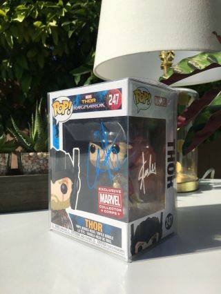 Autographed Thor Funko Pop Signed By Chris Hemsworth & Stan Lee (extremely Rare)