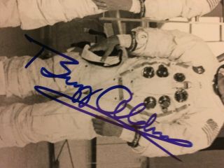 Apollo 11 Buzz Aldrin & Michael Collins Signed Crew Photo Vintage NASA 3