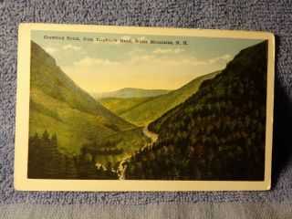 Vintage Postcard Crawford Notch From Elephants Head,  White Mountains,  N.  H.
