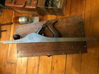 Vintage Stanley Bailey Jointer Plane 7 7C Type 10 1907 - 1909 With Hock Blade 8