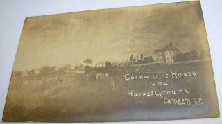 C1905 Azo Rppc Real Photo Postcard Of Painting Cornwallis House Parade Camden Sc