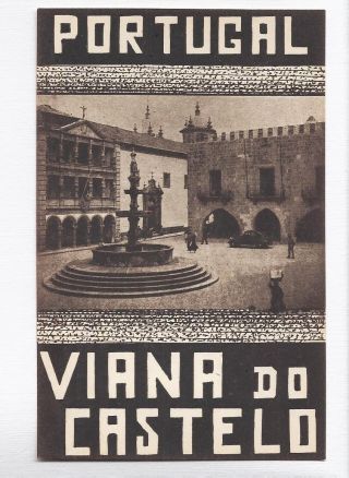 Viana Do Castelo Vintage Poster Postcard Portugal